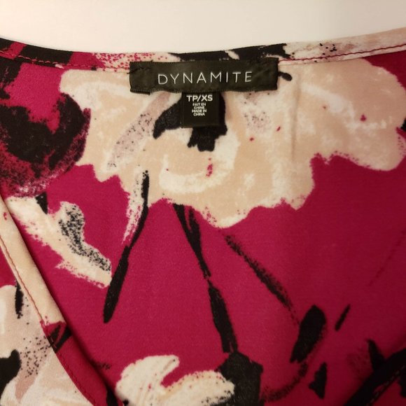 Dynamite XS floral blouse red/rose - Picture 4 of 6